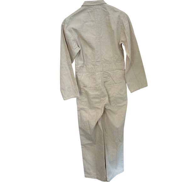 Caron Callahan NWT Fincher Small Ivory Cream Jumpsuit Utility Cotton Flightsuit - Picture 11 of 13